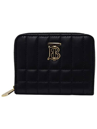 Lola Zipper Quilted Leather Half Wallet Black - BURBERRY - BALAAN 2