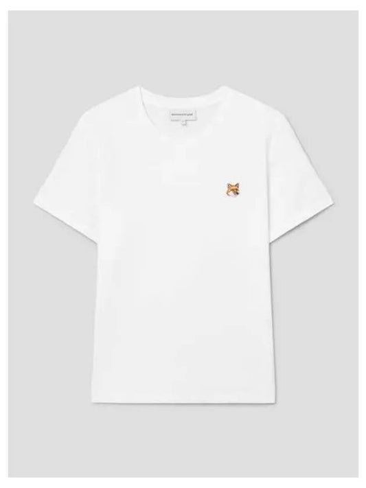 Women s Foxhead Patch Regular T Shirt White Domestic Product - MAISON KITSUNE - BALAAN 1