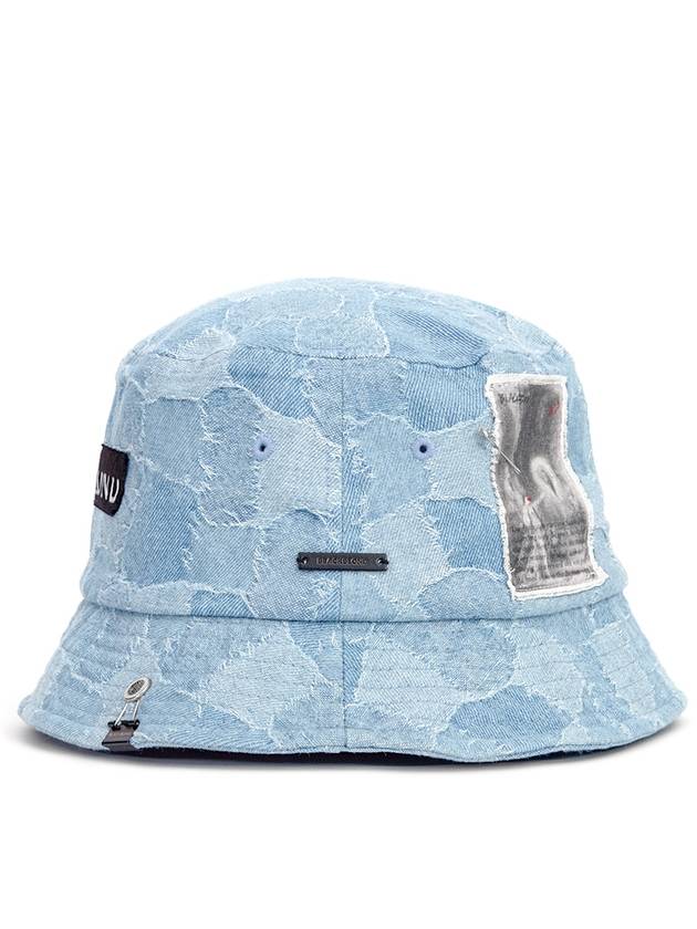 BBD The Apparition Patchwork Denim Bucket Hat Light Blue - BLACKBLOND - BALAAN 3