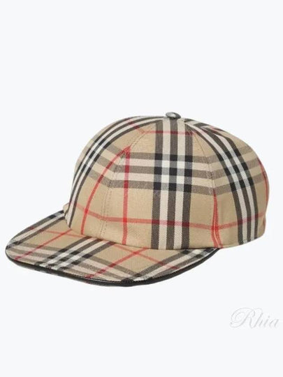 Check Cotton Ball Cap Beige - BURBERRY - BALAAN 2