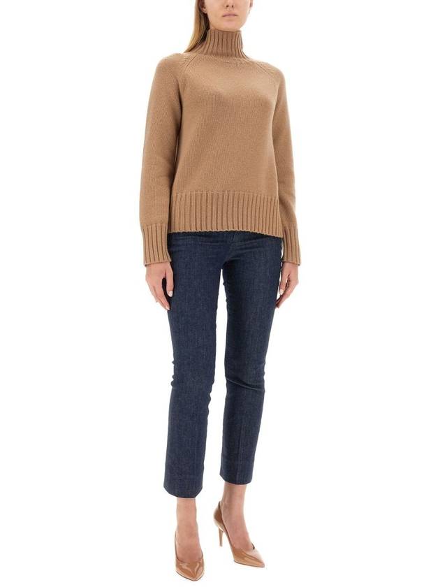 Mantova Wool Knit Top Sweater Camel - S MAX MARA - BALAAN 3