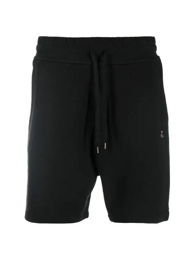 ORB Logo Cotton Shorts Black - VIVIENNE WESTWOOD - BALAAN 3