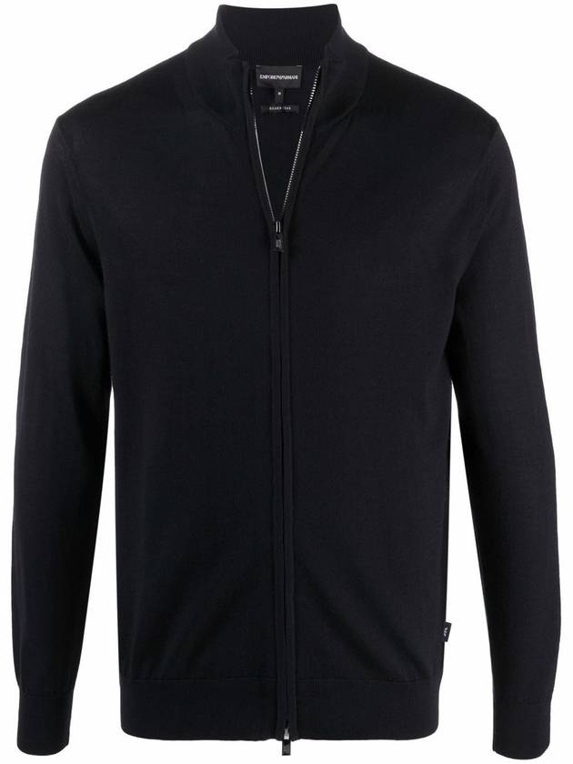 Men's Zip-Up Cardigan Blue - EMPORIO ARMANI - BALAAN 2