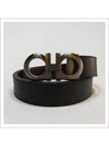 Gancini Reversible Adjustable Leather Belt Black Dark Brown - SALVATORE FERRAGAMO - BALAAN 3