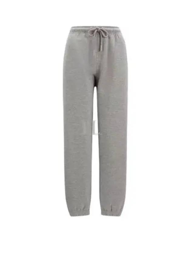 Logo Patch Fleece Jogger Track Pants Grey - MONCLER - BALAAN 2