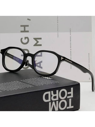 Blue light blocking glasses frame TF6007DB 001 square Asian fit horn rim black - TOM FORD - BALAAN 2