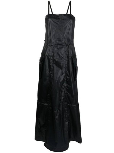 Women's Parashut Tech Chintz Ripstop Long Dress Black - OUR LEGACY - BALAAN 1