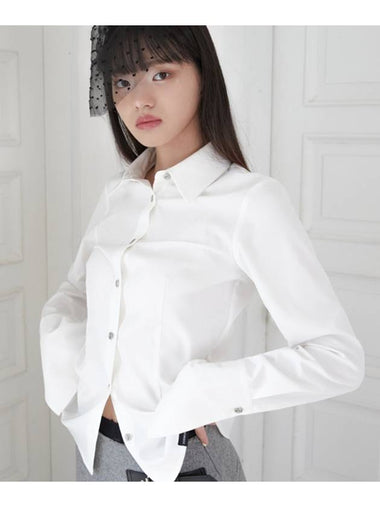 Slim Line Cuff Shirt White - ZIZEMUSEUM - BALAAN 1