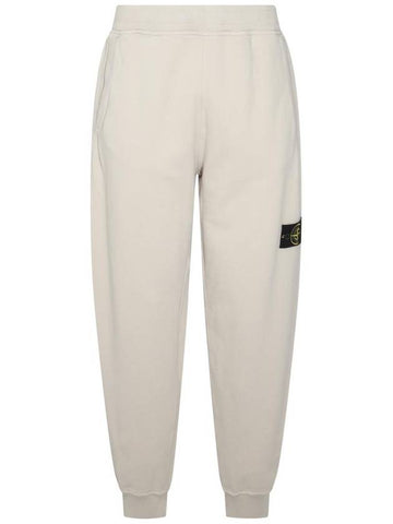 Signature Wappen Patch Cotton Exhaust Pants Plaster - STONE ISLAND - BALAAN 1