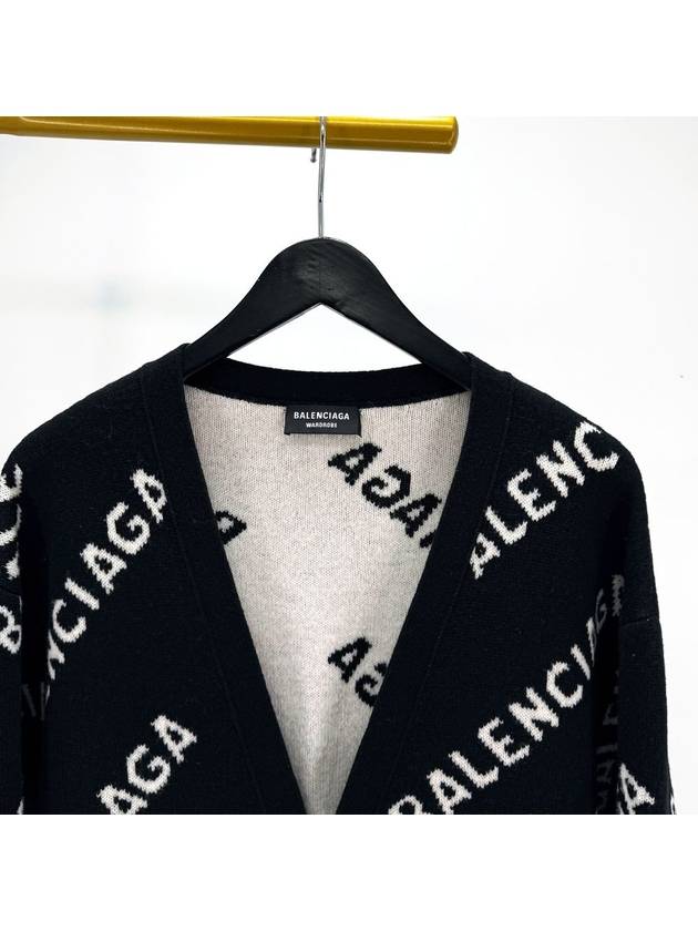 Multi logo wool cardigan black 683351 - BALENCIAGA - BALAAN 4