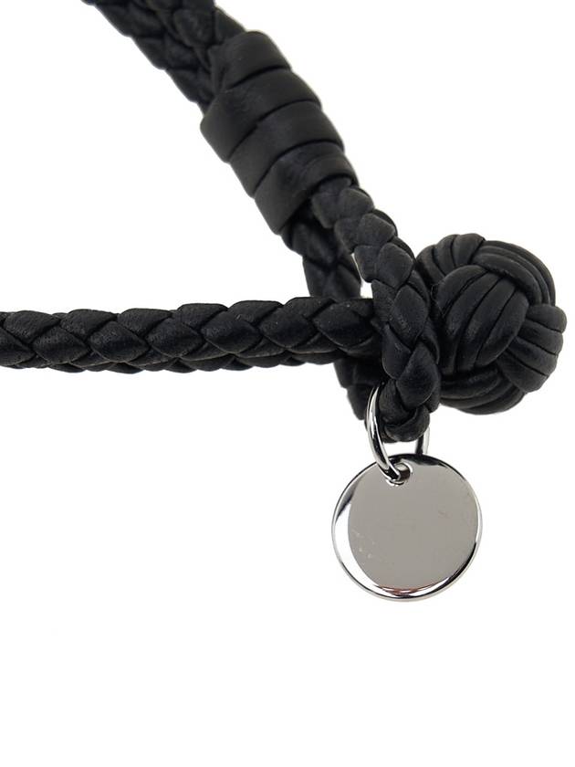 Intrecciato Double Leather Bracelet Black - BOTTEGA VENETA - BALAAN 6