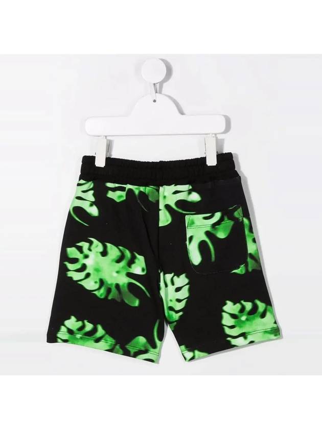 Kids Logo Leaf Print Shorts MS028924 080 - MSGM - BALAAN 3