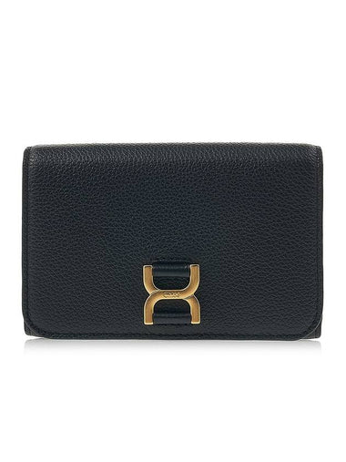 Marcie Medium Compact Half Wallet Black - CHLOE - BALAAN 1