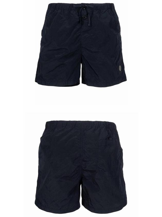 Logo Patch Nylon Swimming Shorts Navy - STONE ISLAND - BALAAN 5