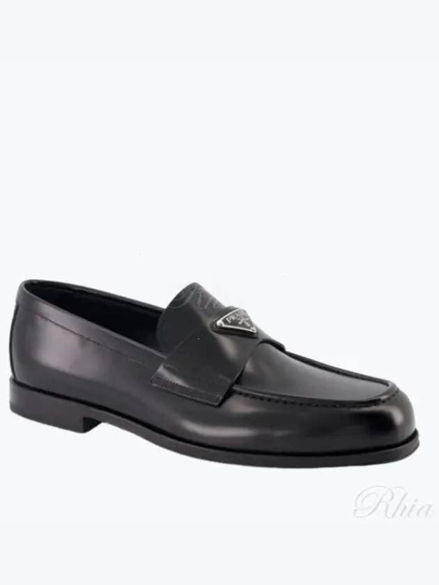 Brushed Leather Loafers Black - PRADA - BALAAN 2