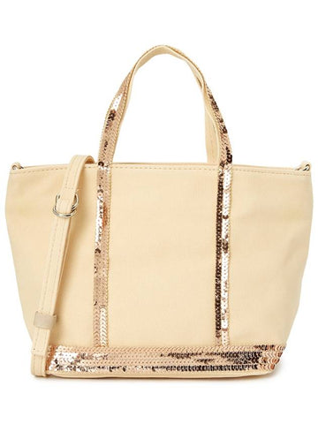 Cabas XS AJ 2way Canvas Tote Bag Yellow - VANESSA BRUNO - BALAAN 1