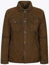Italian pocket point brown goat leather jacket ALJP124 - IKALOOOK - BALAAN 4