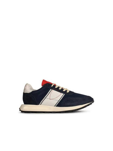 Paneled lace up running low top sneakers blue - PHILIPPE MODEL - BALAAN 1