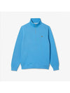 Half zipup cotton sweatshirt blue - LACOSTE - BALAAN 6