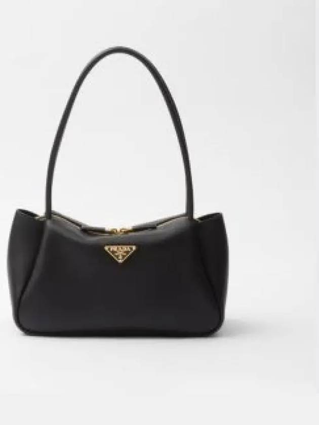 Triangle Logo Medium Shoulder Bag Black - PRADA - BALAAN 2