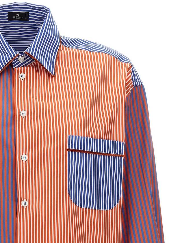 Red, Blue And Orange Striped Shirt In Cotton Woman - ETRO - BALAAN 3