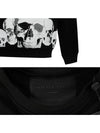 Skull Print Cotton Sweatshirt Black - PHILIPP PLEIN - BALAAN 6