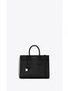 Small Grain Leather Tote Bag Black - SAINT LAURENT - BALAAN 2