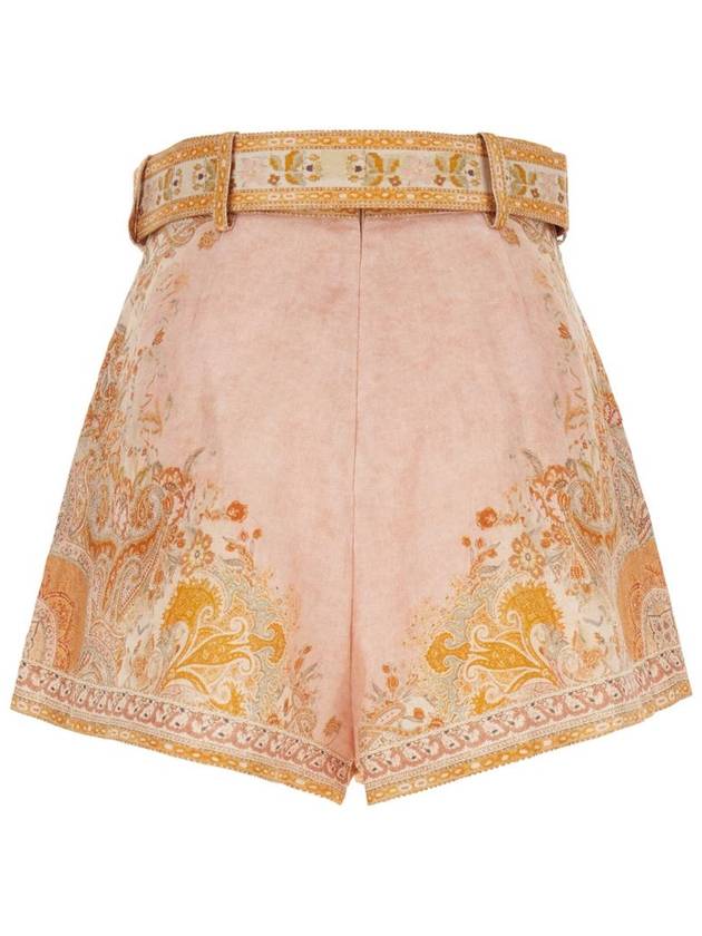 'Tuck' Multicolor Shorts With Pences And All-Over Floral Print In Linen Blend Woman - ZIMMERMANN - BALAAN 2