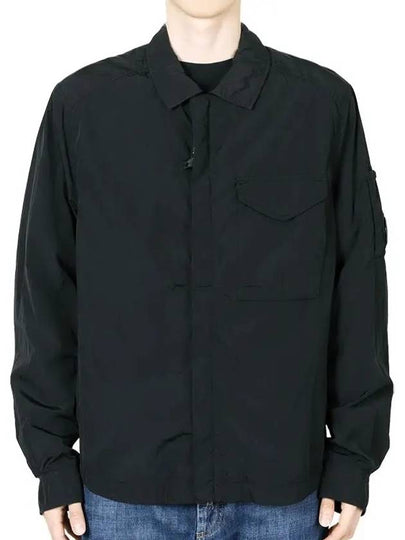 Chrome-R Full Zip Over Long Sleeve Shirt Black - CP COMPANY - BALAAN 2