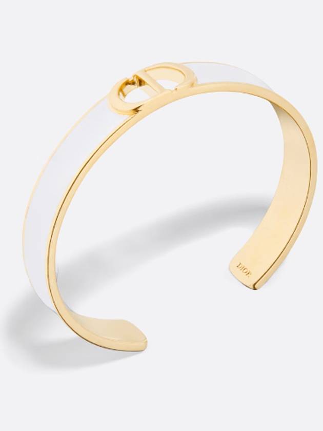 30 Montaine Slim Bangle Bracelet Gold White - DIOR - BALAAN 4