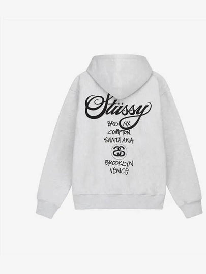 World Tour Hoodie Ash Heather - STUSSY - BALAAN 2