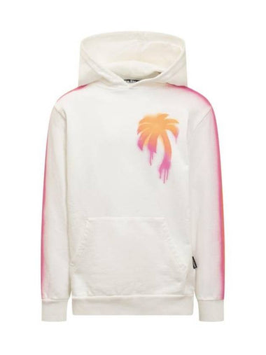 Hooded Sweatshirt PMBB117S23FLE012 0184 WHITE - PALM ANGELS - BALAAN 1