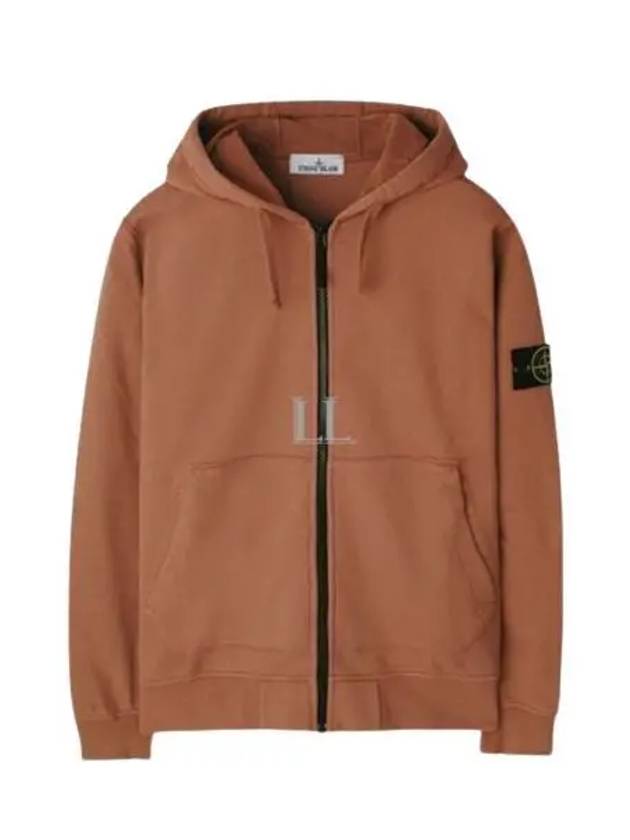 Compass Badge Zip Up Hoodie Dark Orange - STONE ISLAND - BALAAN 2