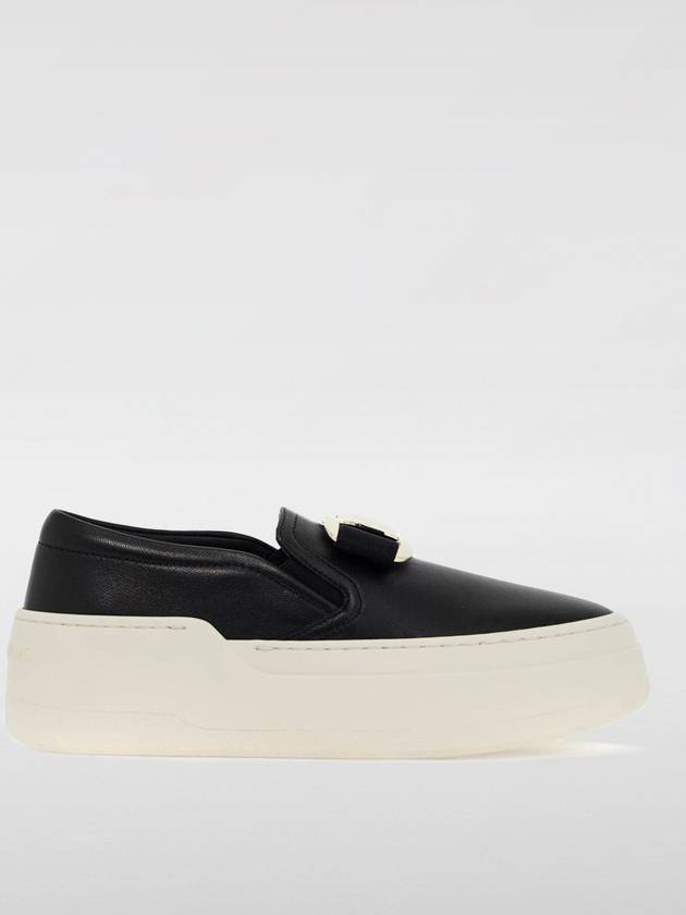 Vara Bow Plate Slip-Ons Black - SALVATORE FERRAGAMO - BALAAN 2