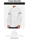 Men's Poplin Grosgrain Armband Classic Long Sleeve Shirt White - THOM BROWNE - BALAAN 3