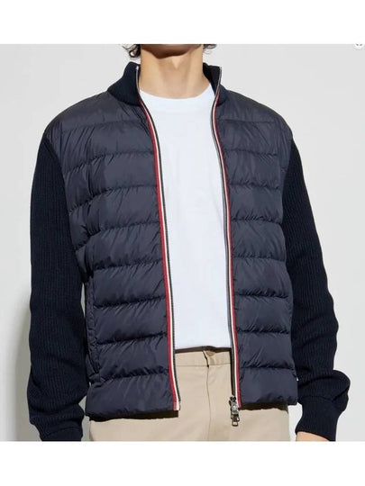 Padded Zip-Up Cardigan Navy - MONCLER - BALAAN 2