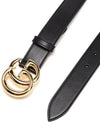 Men's GG Marmont Buckle Belt Black - GUCCI - BALAAN 3