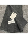 Logo Label Wool Blend Muffler Grey - GANNI - BALAAN 6