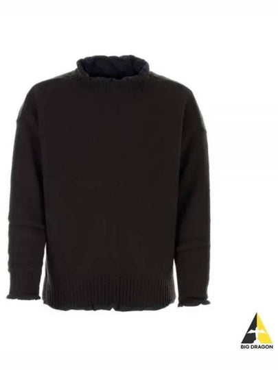 Reversible Pullover Wool Knit Top Black - SACAI - BALAAN 2