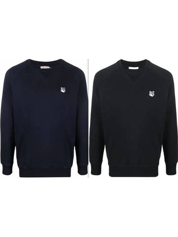 23FW Gray Fox Head Black Navy Sweatshirt GM00333KM0002 P199 - MAISON KITSUNE - BALAAN 1