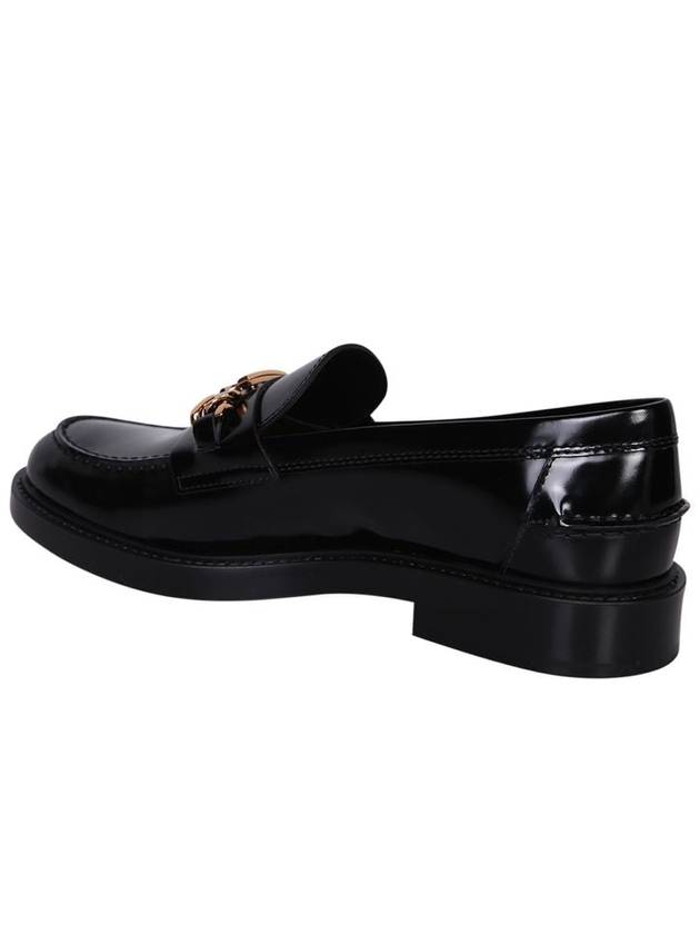 Horsebit Chain Leather Loafer Black - TOD'S - BALAAN 4