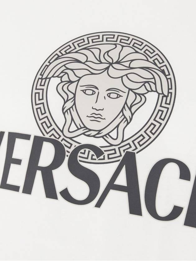 Medusa Print Cotton Short Sleeve T-Shirt White - VERSACE - BALAAN 4