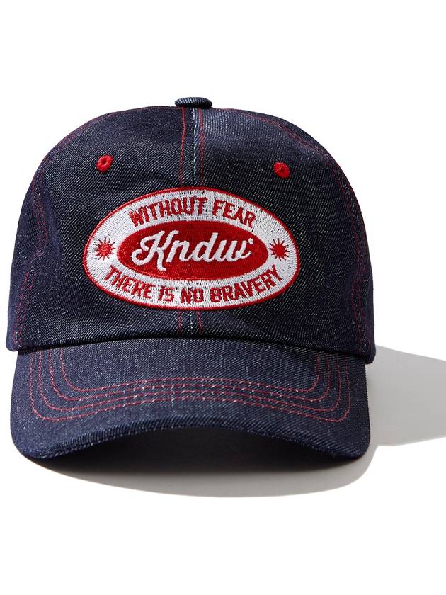 Logo Wappen Denim Trucker Cap Indigo - KND - BALAAN 3