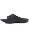 Elegant slide slippers matte black - OOFOS - BALAAN 3