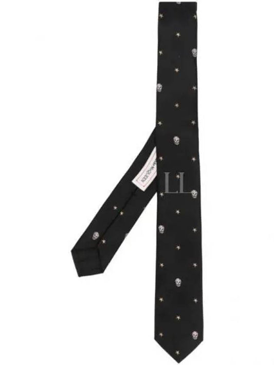 All Over Skull Silk Tie Black - ALEXANDER MCQUEEN - BALAAN 2