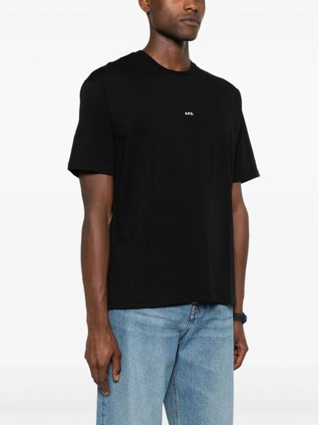 Micro Logo Short Sleeve T-Shirt Black - A.P.C. - BALAAN 4