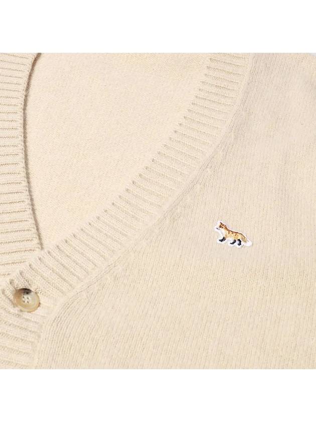 Baby Fox Patch Cosy Cardigan Beige - MAISON KITSUNE - BALAAN 5