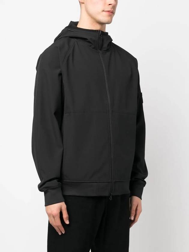 Soft Shell R Technology Nylon Hood Jacket Black - STONE ISLAND - BALAAN 5