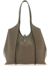 Logo T Timeless Leather Tote Bag Grey - TOD'S - BALAAN 5