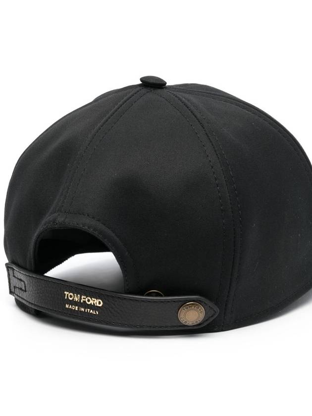 Embroidered Logo Ball Cap Black - TOM FORD - BALAAN 3